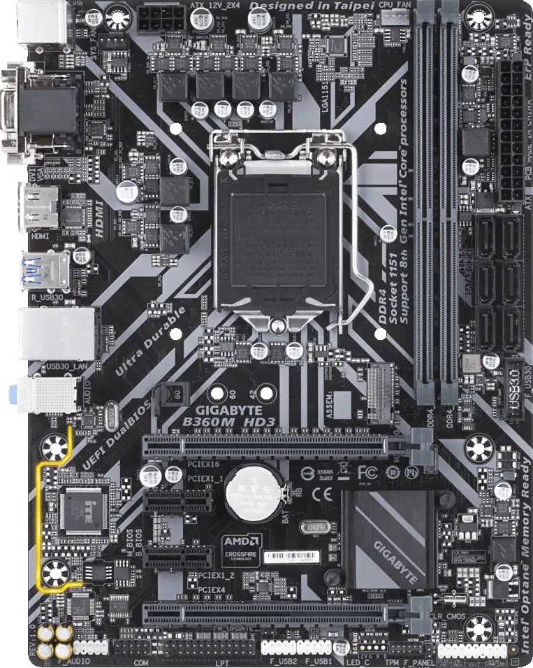 Gigabyte Материнская плата Материнская плата Gigabyte B360M HD3-0