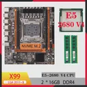 x99 компьютерная материнская плата xeon e5 2680 v4 cpu ddr4 комплект памяти x99 материнская плата для игрового ПК xeon combo set аксессуары для ПК (art.: 3920c1ed97e03)