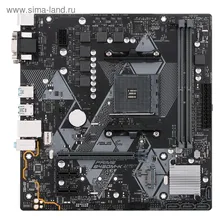 Материнская плата Asus PRIME B450M-K, AM4, B450, 2xDDR4, VGA, DVI, mATX