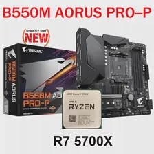 Сокет Am4 Материнская плата Gigabyte B550M Aorus Pro-P DDR4 с Ryzen 7 5700x AM4 CPU Combo AMD B550 Mainboard Suit R7 5700X Новый