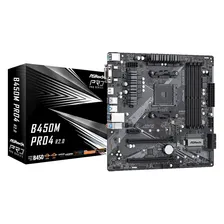 Материнская плата ASRock B450M PRO4 R2.0 mATX AM4, B450M PRO4 R2.0