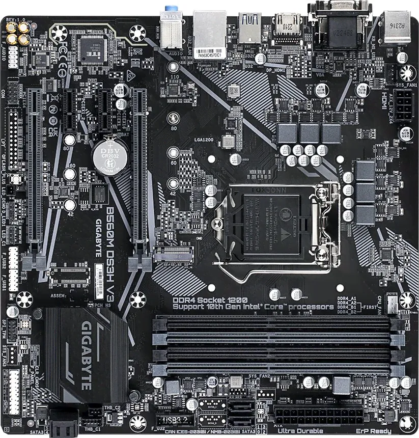 Материнская плата Gigabyte B560M DS3H V3 mATX LGA 1200, B560M DS3H V3