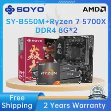 Игровая материнская плата SOYO B550M, процессор Ryzen 7 5700X и двухканальная оперативная память DDR4 8gbx23200 МГц USB3.1 AMD Computer компьютерная комбинация