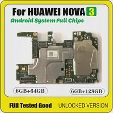 🛍 Хорошо работающая материнская плата для HUAWEI NOVA 3,100% разблокированная логическая плата 64 Гб 128 ГБ для Huawei NOVA 3 материнская плата с полными чипами