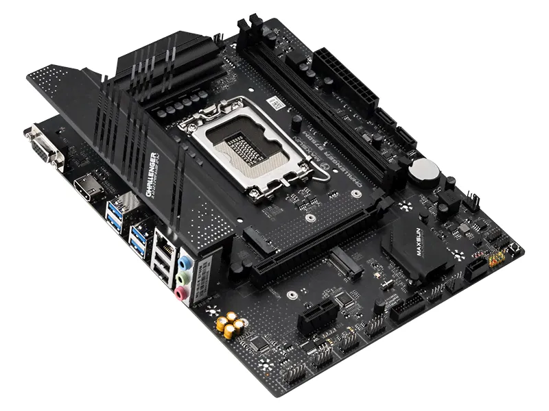 Материнская плата MAXSUN LGA1700 (Gen.13, 12) (MS-Challenger B760M D5) mATX. 2x DIMM Dual-Channel D