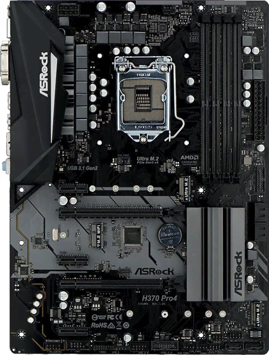 ASRock Материнская плата Материнская плата ASRock H370 Pro4-0