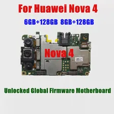 Разблокированная Для HUAWEI NOVA 4 Материнская плата, Оригинальная Логическая плата Для HUAWEI NOVA 4 Оперативная Память 6 ГБ-8 ГБ Встроенная ПАМЯТЬ 128 ГБ Материнская плата С Чипами