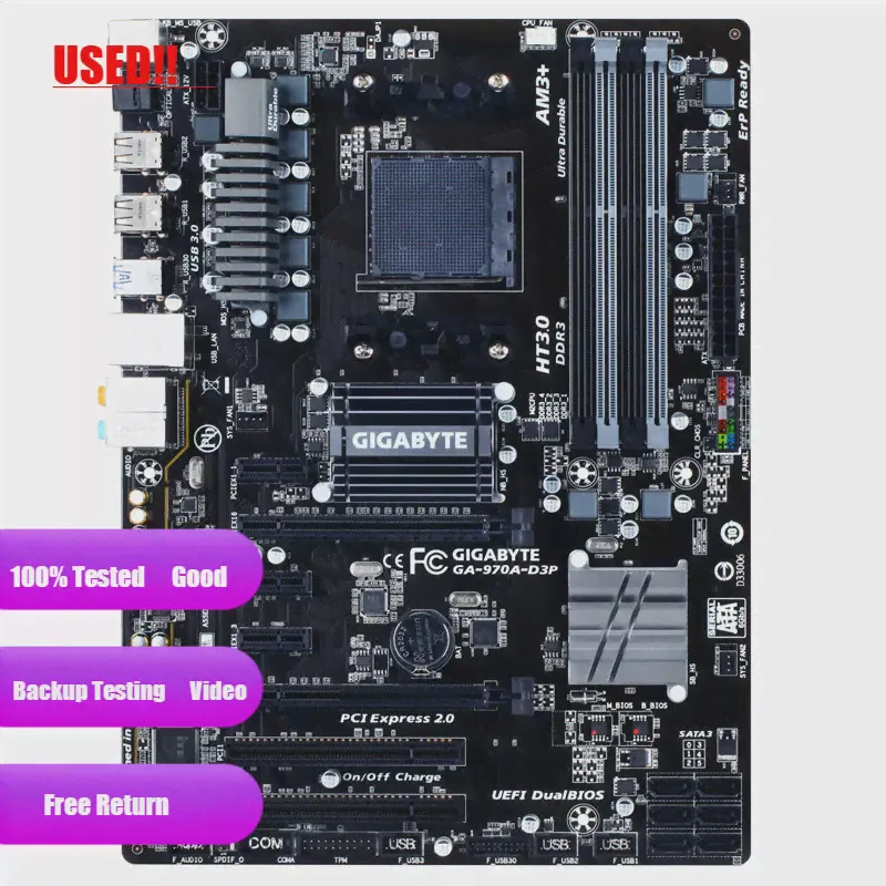 Оригинальная материнская плата Gigabyte GA-970A-D3P с разъемом AM3/AM3 + DDR3 платы 32GB 970 Настольная материнская плата-0