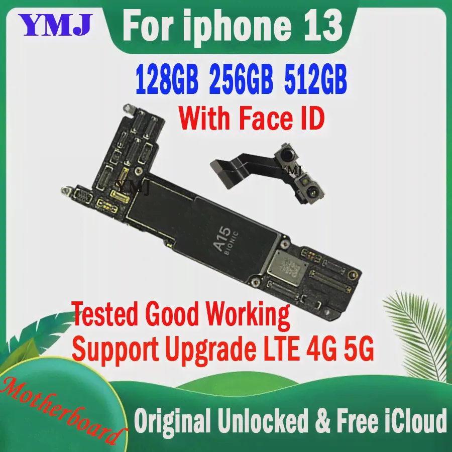 Для iPhone 13 Материнская плата 128 ГБ 256 ГБ логической платы бесплатно iCloud для поддержки маниагиата iPhone 13