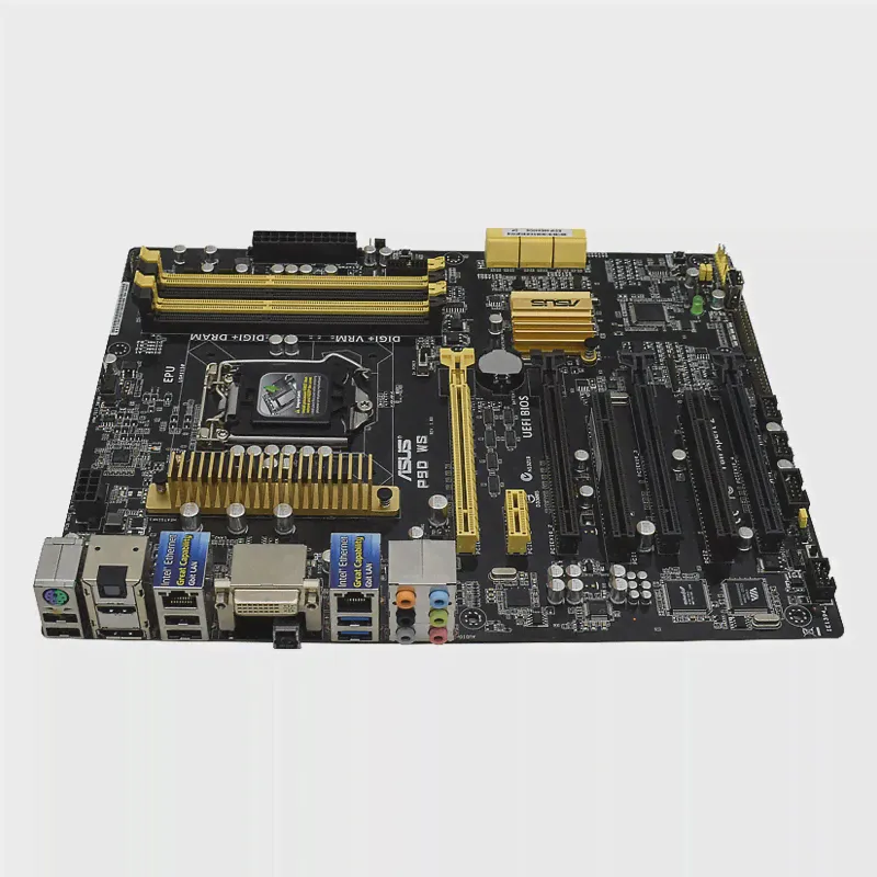Материнская плата ASUS P9D WS, материнская плата 1150, Intel C226 DDR3 4 PCI-E 3,0 X16 32 Гб DVI HDMI 6 SATA III, поддержка Core i3i 5 i7 процессоров (art.: 3920be5212b38)-0