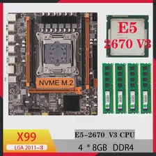 x99 xeon e5 2620 v3 материнская плата cpu ram комбинированный комплект x99 процессорный кулер материнские платы lga 2011-3 32 ГБ оперативной памяти ddr4 для компьютерных игр