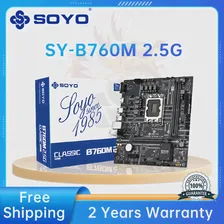 Soyo New Classic B760M2.5G Материнская плата Двухканал DDR4 PCIE4.0 Gaming для настольного ПК LGA1700 (Intel I3/I5 13400F/12100F/12400F