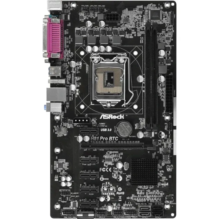 Материнская плата ASRock H81 Pro BTC-0