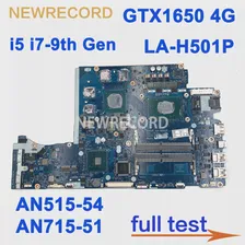 Для ACER Nitro 5 AN515-54 AN715-51 Материнская плата ноутбука EH5VF LA-H501P с процессором i5 i7-9th поколения GTX1650 4 ГБ GPU DDR4 Протестирована на работу