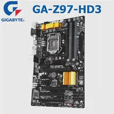 🛍 Материнская плата LGA 1150 Gigabyte, бу десктопная материнская плата gigabyz97 LGA 1150 i3 i5 i7 DDR3 32 Гб SATA3 ATX Intel Z97 материнская плата 1150