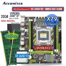 Материнская плата Atermiter Intel X79 Материнская плата+ Xeon E5 2650 V2 +32GB (2X16GB) DDR3 1866МГц (из-за рубежа)