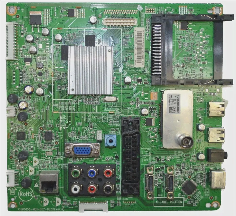 Материнская плата 715G5155-M01-002-005X, для телевизора Philips 32PFL3517T/60, 42PFL3507T/60, 42PFL3007H/60, 37PFL3507T/60, 32PFL3017H/60-0
