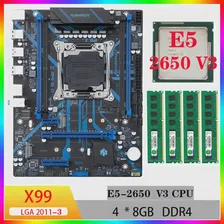 материнские платы x99 huananzhi e5 2630 V3 материнская плата cpu ram комбинированный комплект x99 lga 2011-3 v3 ddr4 комплект памяти для компьютерных игр