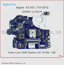 Q5WV8 LA-8331P Для Acer Aspire V3-551 V3-551G Материнская плата ноутбука С видеокартой HD7670M NB.C1911.001 NBC1911001 100% Полностью протестирована