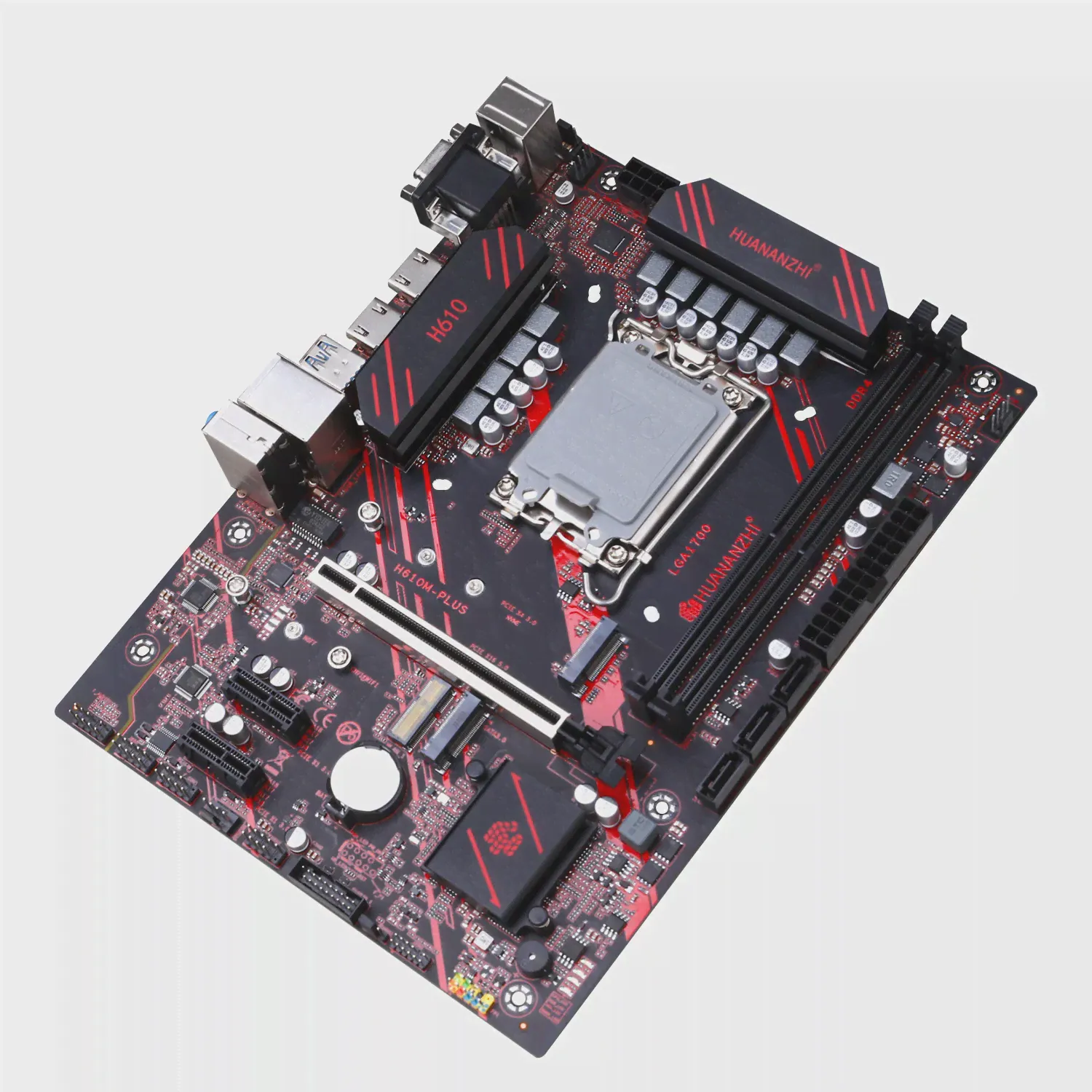 Материнская плата HUANANZHI H610M PLUS с процессором Intel Core i5 12490F LGA 1700, поддерживает DDR4 2400 2666 2933 3200 МГц 64 Гб M.2 NVME SAT (art.: 3920bf9075162)-2