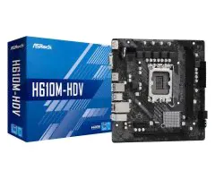 Материнская плата h610 s1700 matx h610m-hdv asrock