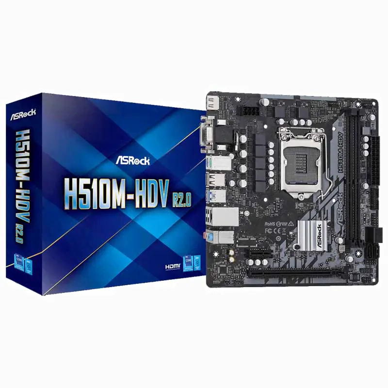 Материнская плата ASRock H510M-HDV R2.0 mATX LGA 1200, H510M-HDV R2.0
