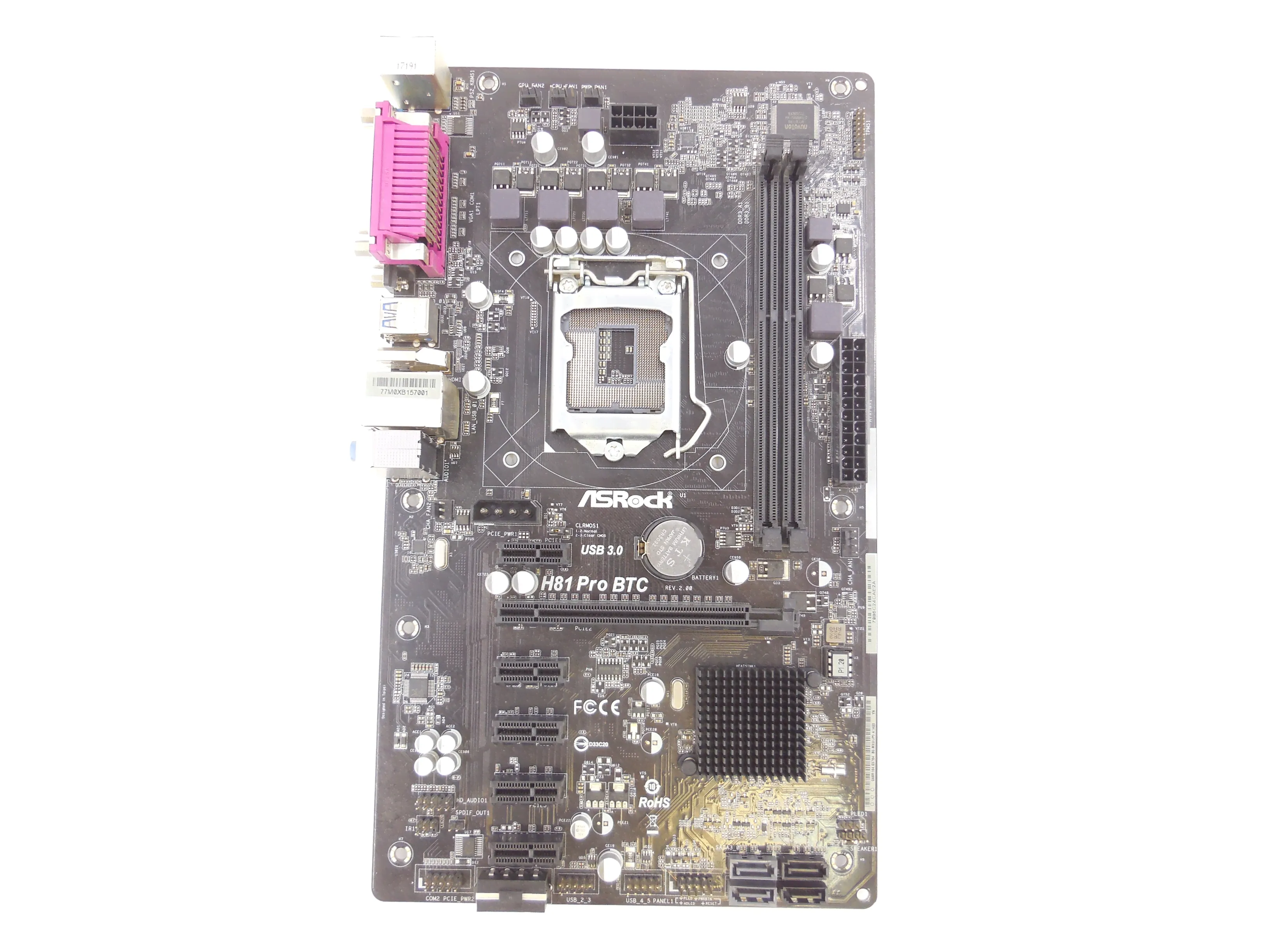 Материнская плата LGA1150, ASRock H81 Pro BTC-0