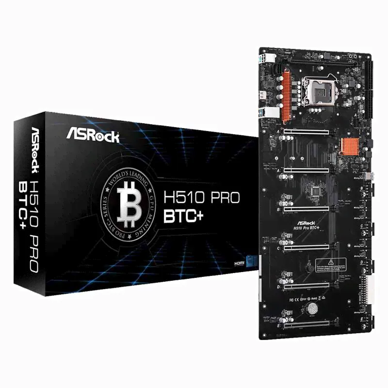 Материнская плата ASRock H510 PRO BTC+ LGA 1200, H510 PRO BTC+