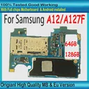 128 ГБ Высокое Качество Для Samsung Galaxy A12 A127F Материнская Плата С Полными Чипами SM-A127F 64 ГБ Логическая Плата С Системной Пластиной Android