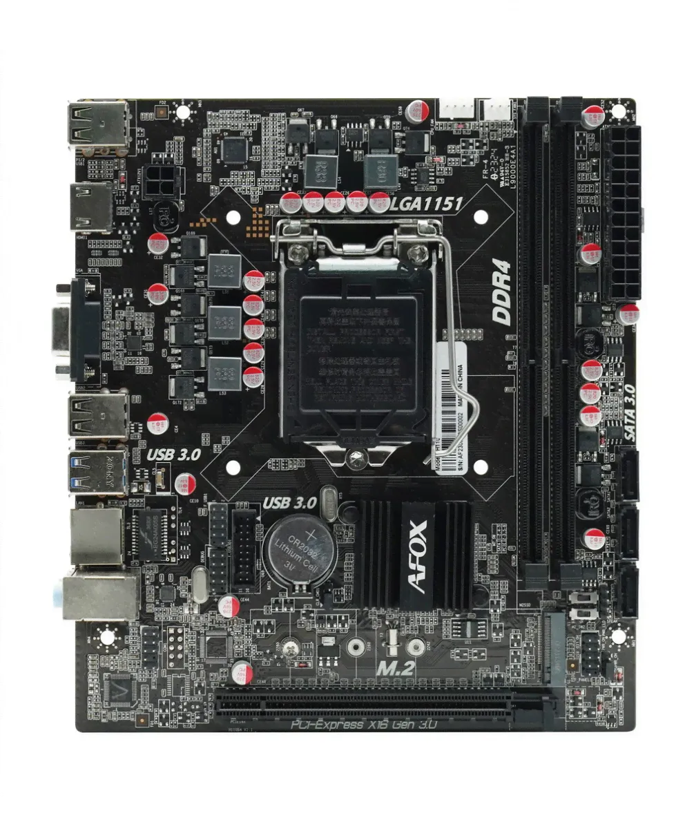 Материнская плата AFOX motherboard Intel H110, Intel Socket 1151, 1000Mbps, Micro-ATX IH110D4-MA5-V2-0