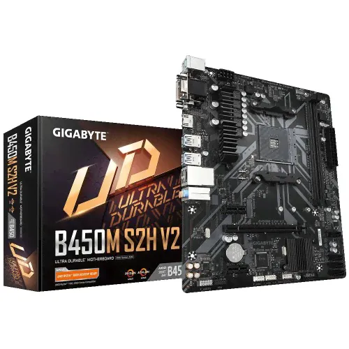 Материнская плата Gigabyte B450M S2H V2 mATX AM4, B450M S2H V2-0