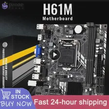 Адаптер для материнских плат Intel Чипсет Intel H61 Vga + Hdml Lga 1155 Материнская плата со слотом USB Ddr3 Плата адаптера Конвертер Riser Card