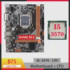 Материнские платы B75 Core i5 3570 материнская плата cpu ram combo kit B75 Комплект материнской платы с памятью lga 1155 ddr3 для компьютерных игр