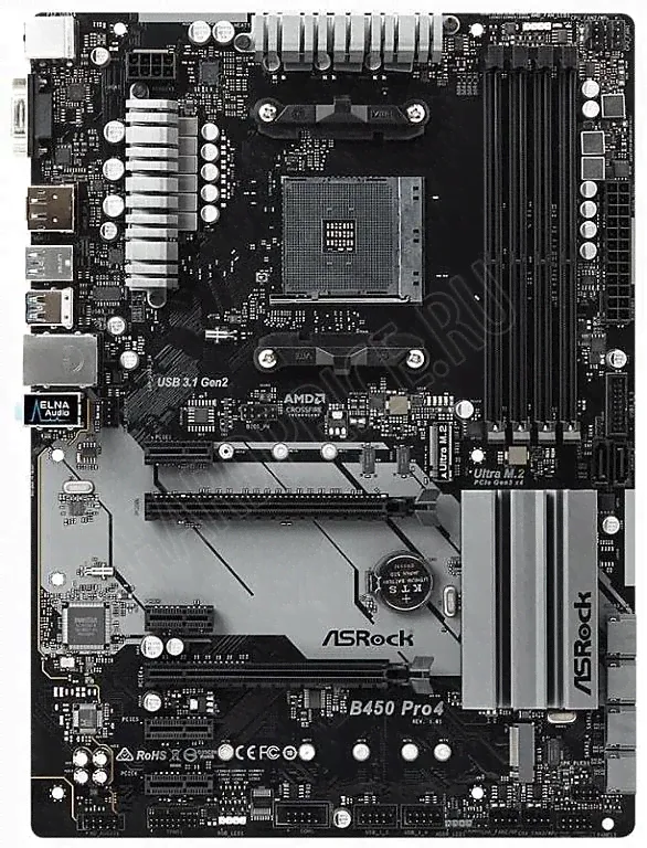 Материнская плата ASRock B450 Pro4 AM4-1