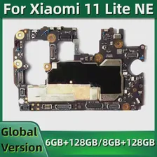 Материнская плата для Xiaomi 11 Lite 5G NE, 128 ГБ, Материнская плата, оригинальная разблокированная материнская плата, глобальная ОС MIUI, Snapdragon 778G