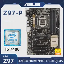 Материнская плата LGA 1150, системная плата ASUS Z97-P с процессором intel Core i5 7400 Intel Z97, материнская плата DDR3 32 Гб PCI-E 3,0 USB3.0 4 ×SATA III ATX (art.: 3920c0f9e94e5)