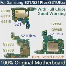 Оригинальная разблокированная материнская плата для Samsung Galaxy S21 G991U G991B G990F S21 Ultra G998U G998B S21 плюс 5G G996B G996U Logic Board
