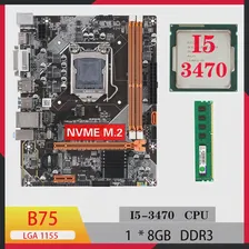 Материнская плата B75 lga 1155 Core i5 3470 cpu ddr3 Memory combo kit для компьютерных игр 8 ГБ оперативной памяти комплект материнских плат для ПК