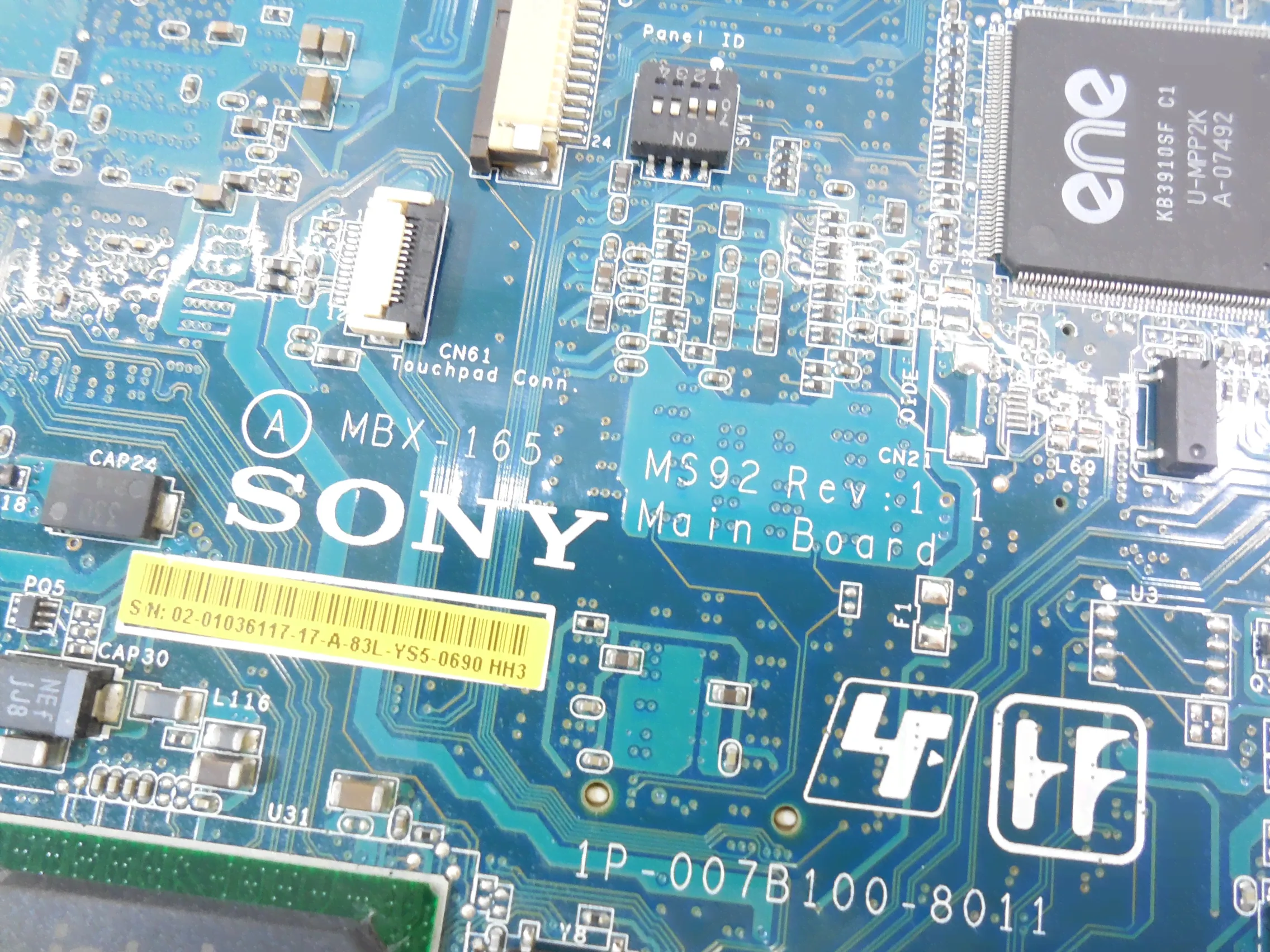 Материнская плата Sony MBX-165 (MS92 Rev. 1.1)-2