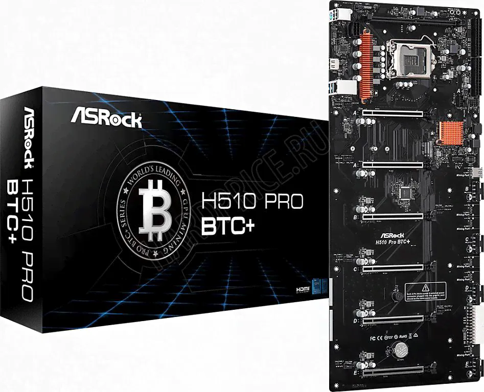 Материнская плата ASRock H510 PRO BTC+ MINING ATX LGA1200-0