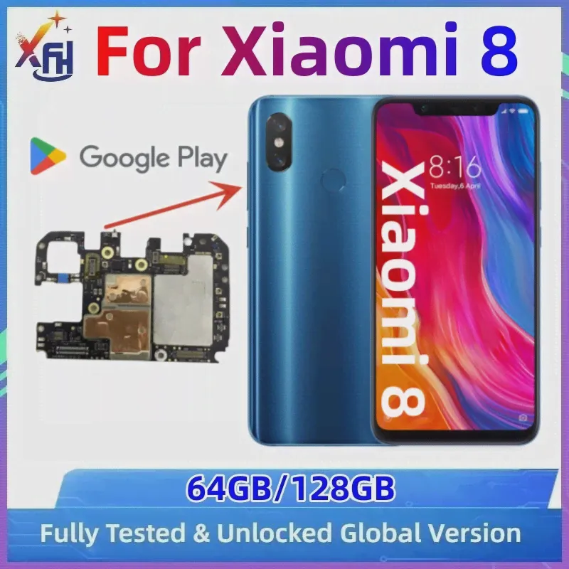 Разблокированная материнская плата Xiaomi Mi 8, материнская плата, оригинальная детская материнская плата, материнская плата 64 Гб 128 ГБ (art.: 3920c03cd6984)-2