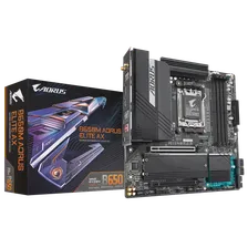 Материнская плата GIGABYTE B650M AORUS ELITE AX, AM5, AMD B650, mATX