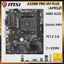 Материнская плата A320M AM4 MSI A320M PRO-VH PLUS материнская плата для RYZEN 5 5600X процессоры DDR4 32 Гб USB3.1 VGA PCI-E 3,0 Micro ATX (art.: 3920be0e87c73)