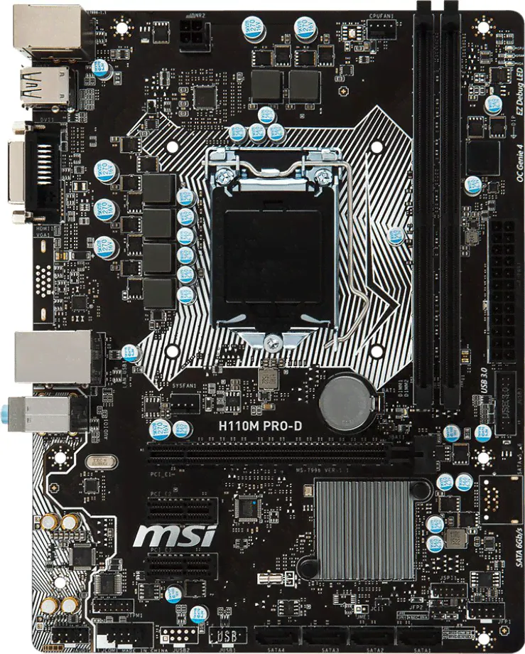 Материнская плата MSI H110M PRO-D LGA 1151, mATX, Ret