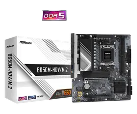 Материнская плата ASRock B650M-HDV/M.2, AM5, AMD B650, mATX
